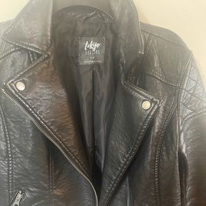 Tokyo Darling Black Faux Leather Jacket Large